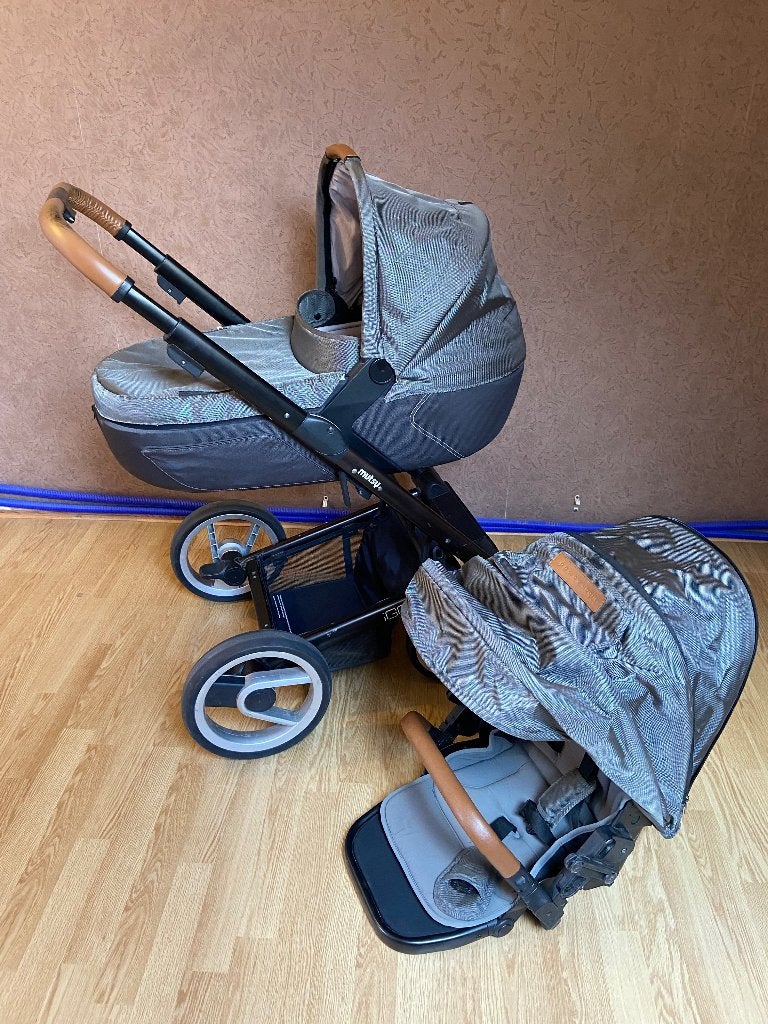 Mutsy Evo Igo kinderwagen met stoel en wieg + accessoires, Kinderen en Baby's, Gebruikt, Verstelbare duwstang, Mutsy, Ophalen