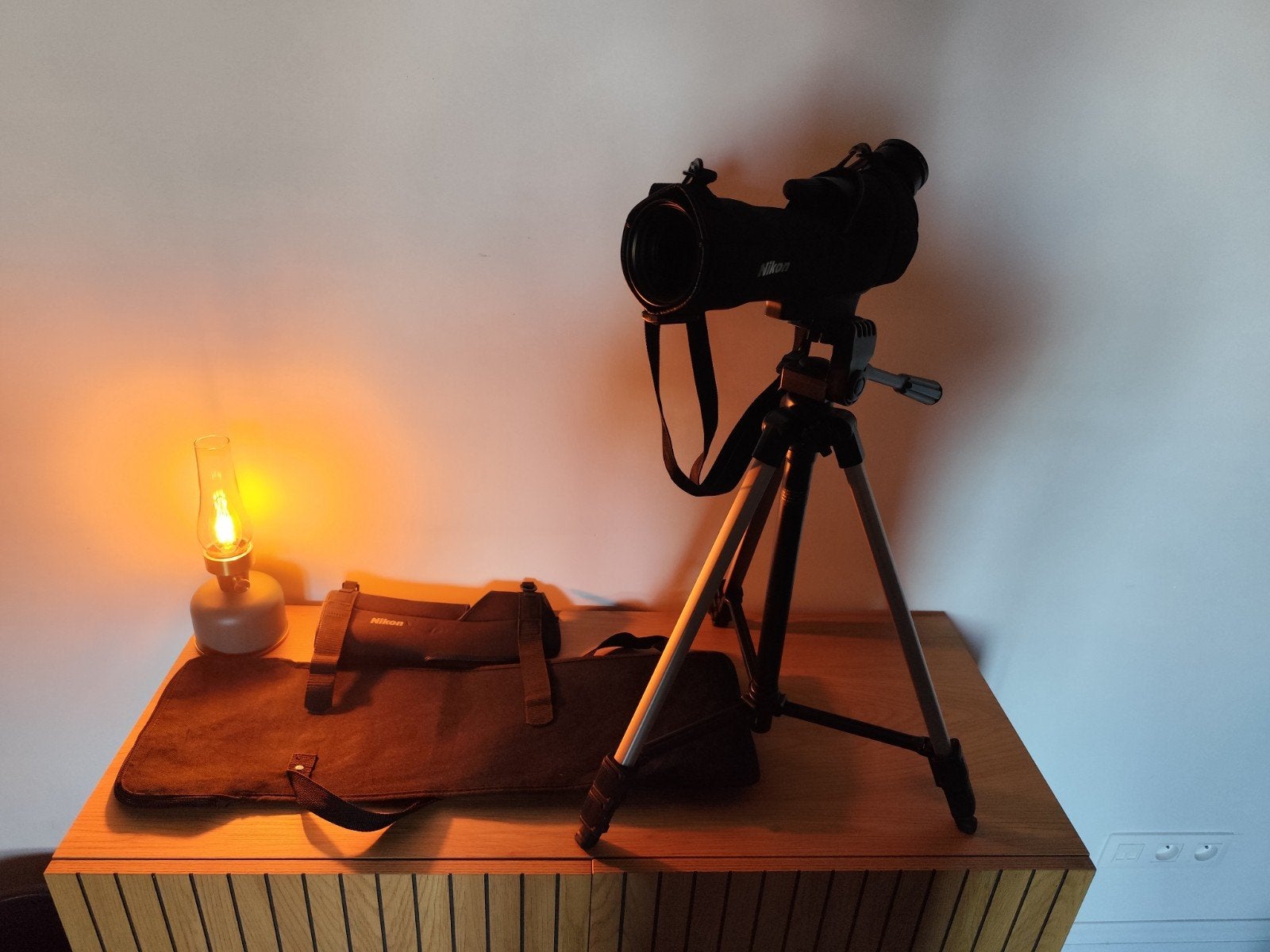 Nikon prostaff 5 82 a fieldscope/ Nikon occulair/ extra's..., TV, Hi-fi & Vidéo, Enlèvement, Comme neuf