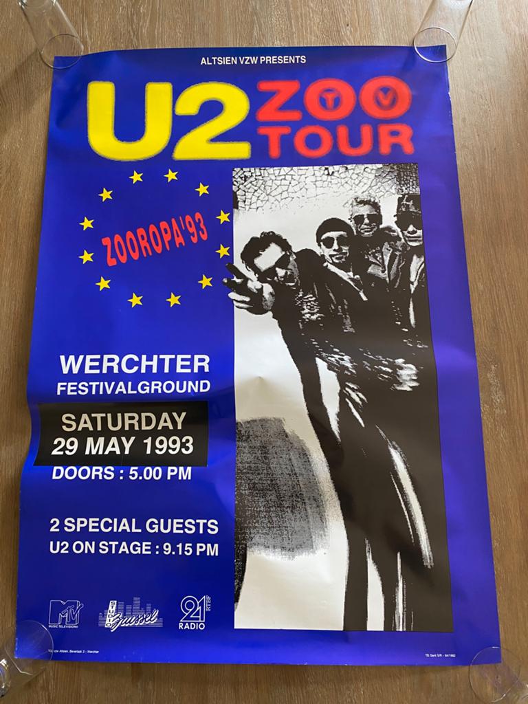 2 affiches U2 Werchter, Verzamelen, Ophalen of Verzenden, Zo goed als nieuw