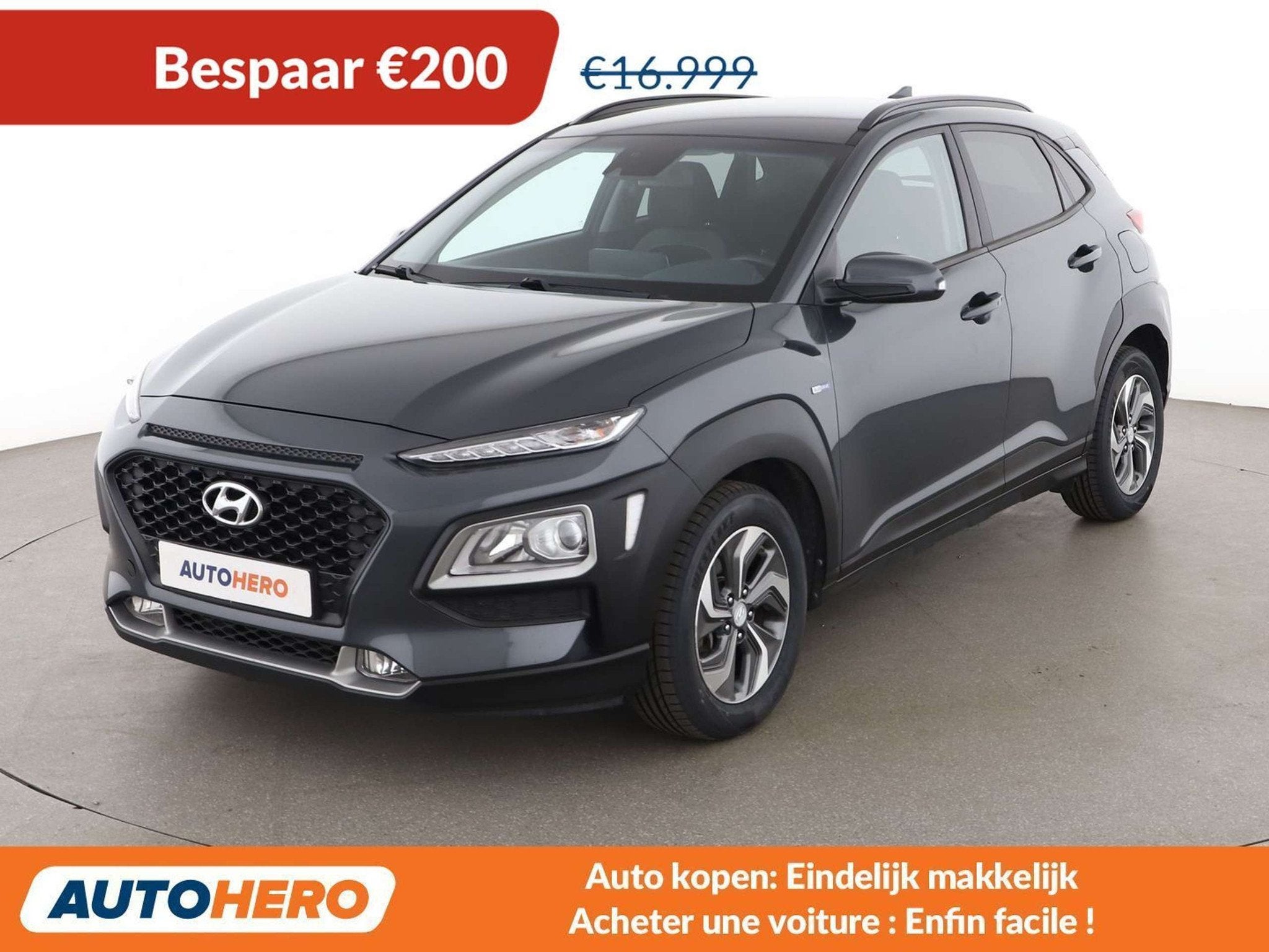 Hyundai KONA 1.6 Hybrid Style 2WD (bj 2020, automaat), Stof, Gebruikt, 1580 cc, 115 g/km