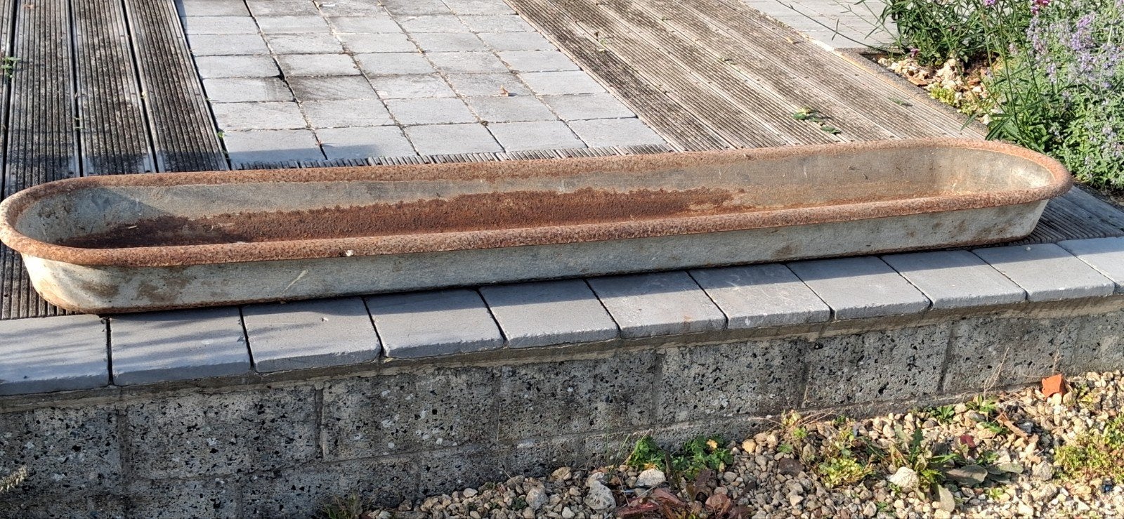 grande auge en zinc, Jardin & Terrasse, Moins de 30 cm, Enlèvement, Utilisé, Intérieur