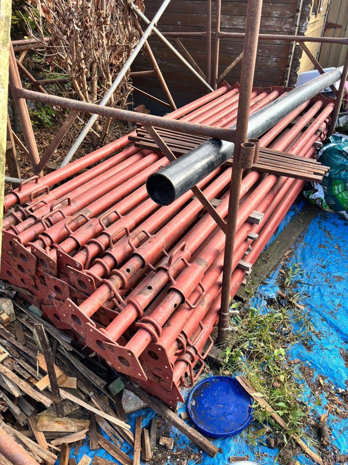 Schoor/Stip/Stut 2,50-4,50m 75 stuks 17,5 euro per stuk, Doe-het-zelf en Bouw, Ophalen, Gebruikt, IJzer