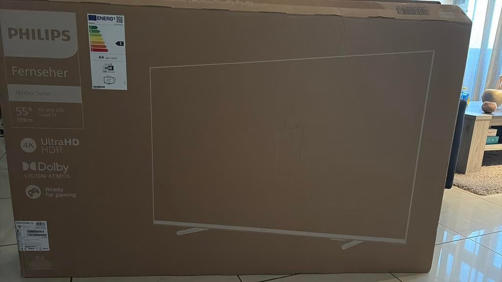TV Philips 4K Dolby vision, Atmos 139cm (55), Philips, LED, Enlèvement ou Envoi, Comme neuf