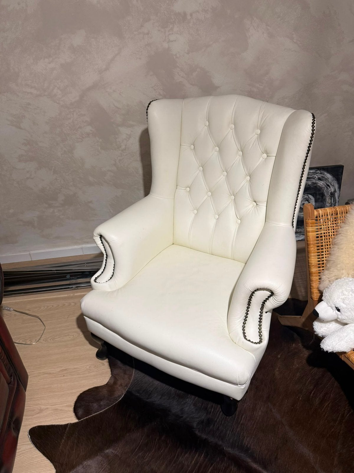 Wingback chair, Enlèvement, Comme neuf, Cuir