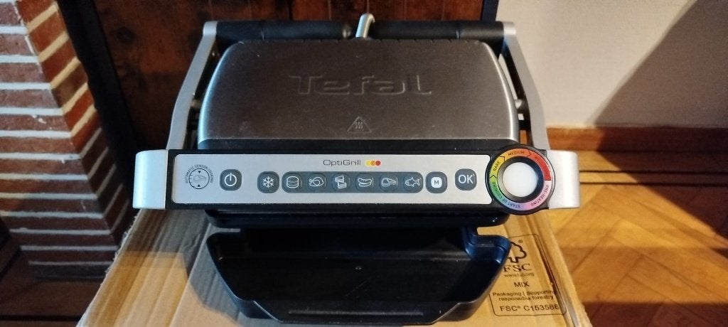 Tefal OptiGrill GC702D contactgrill, Ophalen, Uitneembare platen, Gebruikt