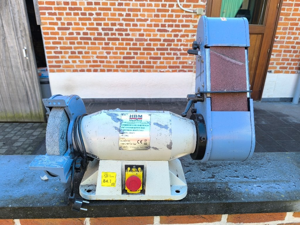 Schuurbandmachine en slijpsteen van HBM, Ophalen, Zo goed als nieuw, 600 tot 1200 watt, Bandschuurmachine