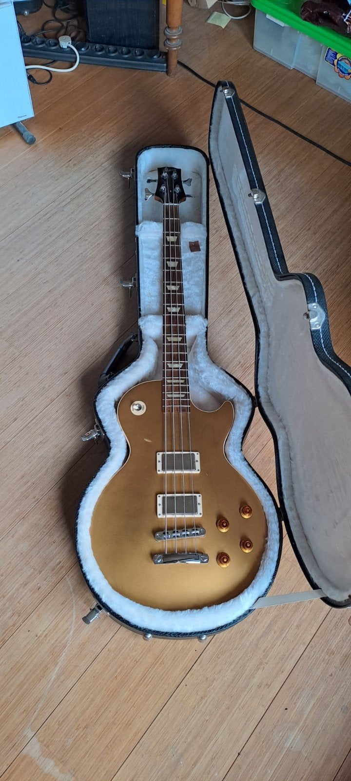 gibson les paul bass goldtop, Muziek en Instrumenten, Snaarinstrumenten | Gitaren | Elektrisch, Ophalen, Gibson