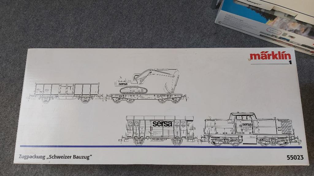 Marklin Spoor1 55023 Zwitserse Werktrein, Hobby en Vrije tijd, Ophalen, Wisselstroom, Treinset, Nieuw
