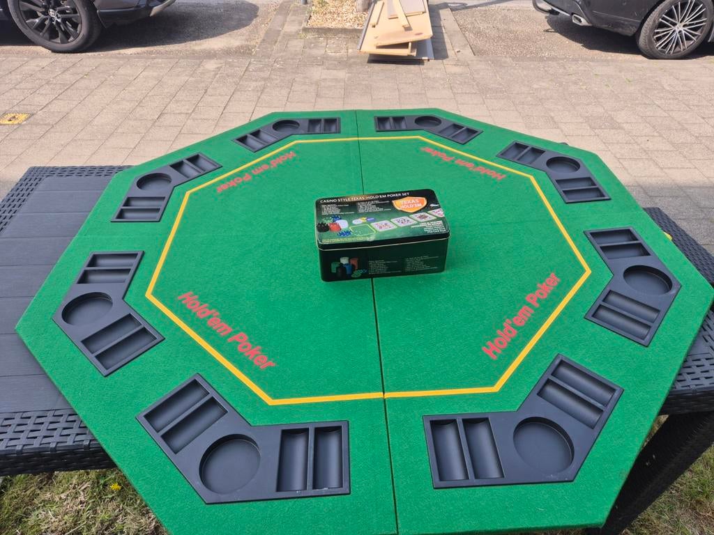 Pokertafel en chips, Contacts & Messages