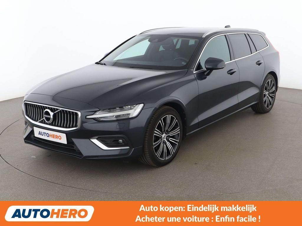 Volvo V60 2.0 D4 Inscription (année de construction 2019), Autos, Cuir, Argent ou Gris, Achat, Noir