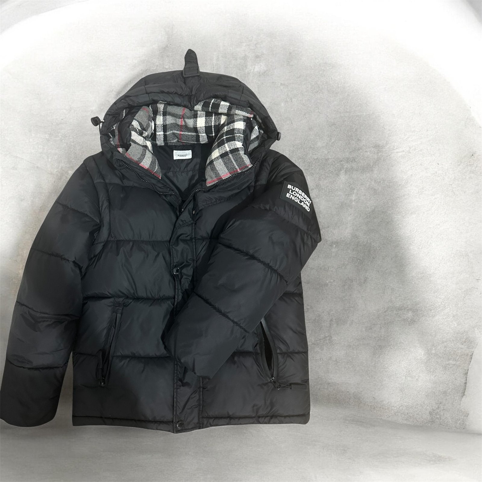 Burberry puffer, Ophalen, Gedragen, Maat 46 (S) of kleiner, Zwart