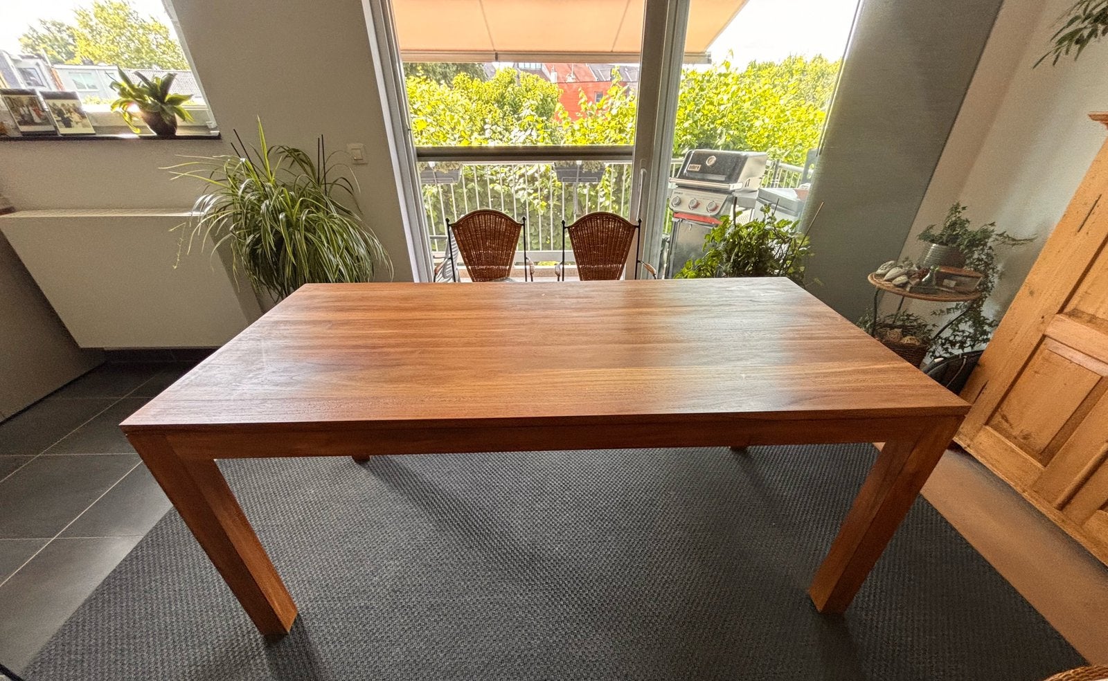 Table à manger en teck, Enlèvement, Utilisé