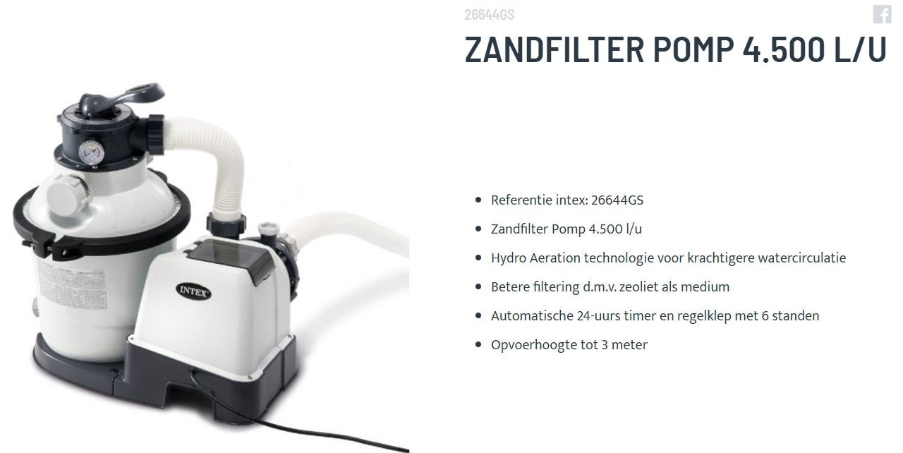 Intex zandfilterpomp 4500l/u, Ophalen, Nieuw, Zwembadpomp