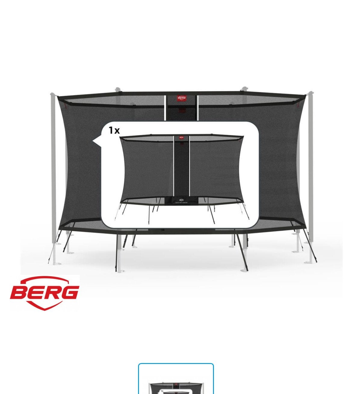 Berg trampoline 380 Safety Net Comfort, Ophalen of Verzenden, Zo goed als nieuw