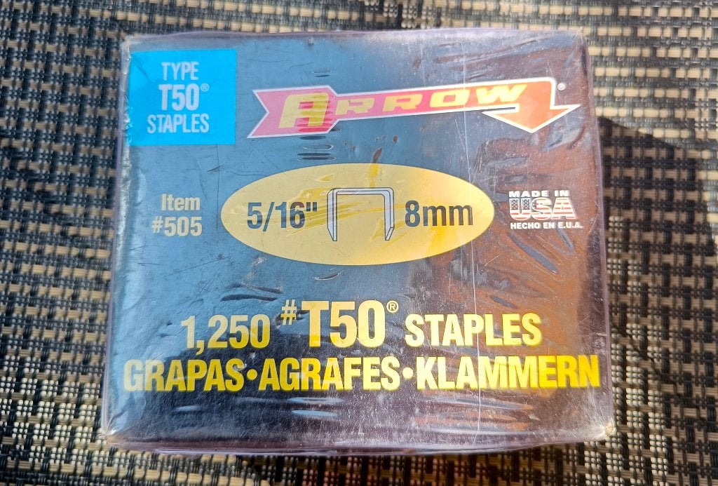 Arrow staples T50 - 5/16 - 8mm, Bricolage & Construction, Enlèvement ou Envoi, Neuf, Cloueuse/agrafeuse, Autres marques