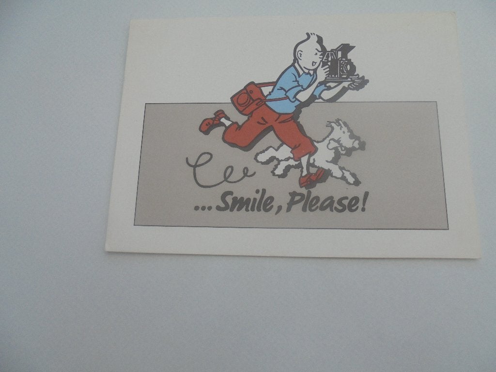 kuifje-postkaart, Collections, Personnages de BD, Envoi, Tintin, Comme neuf, Autres types