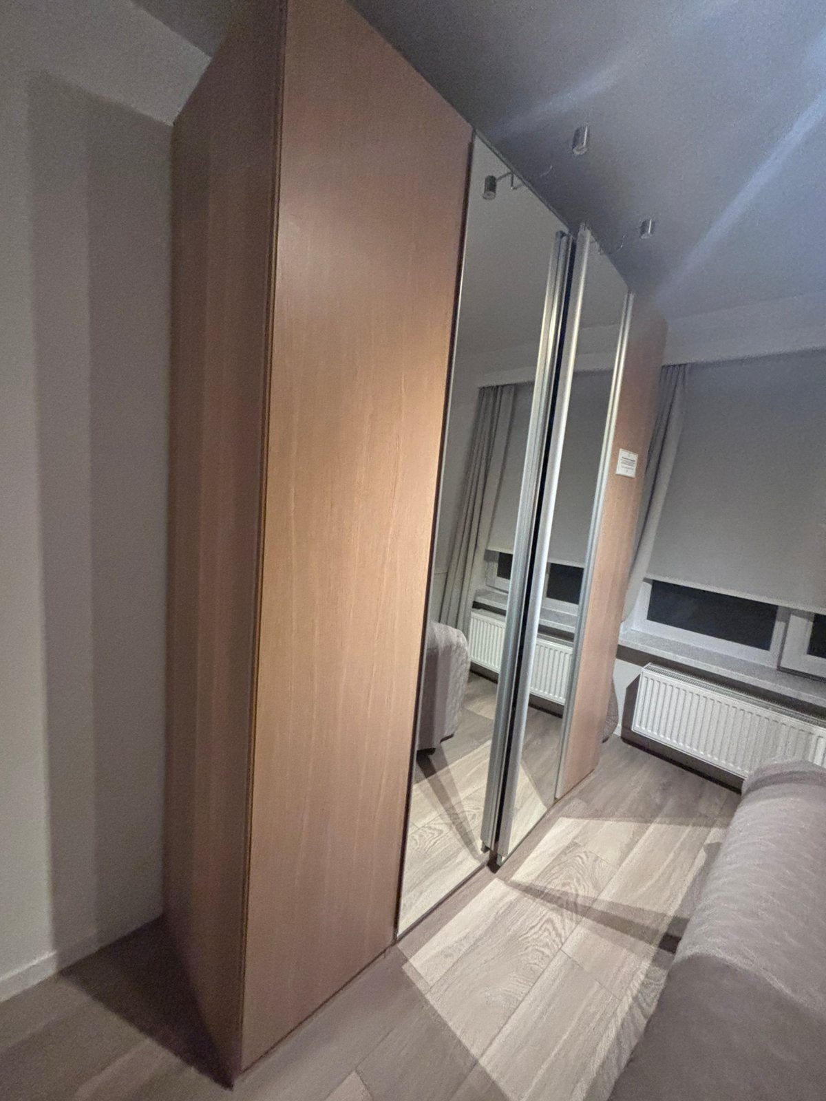 IKEA PAX deuren 2x spiegel + 2x eiken incl. hendels, Ophalen, Zo goed als nieuw