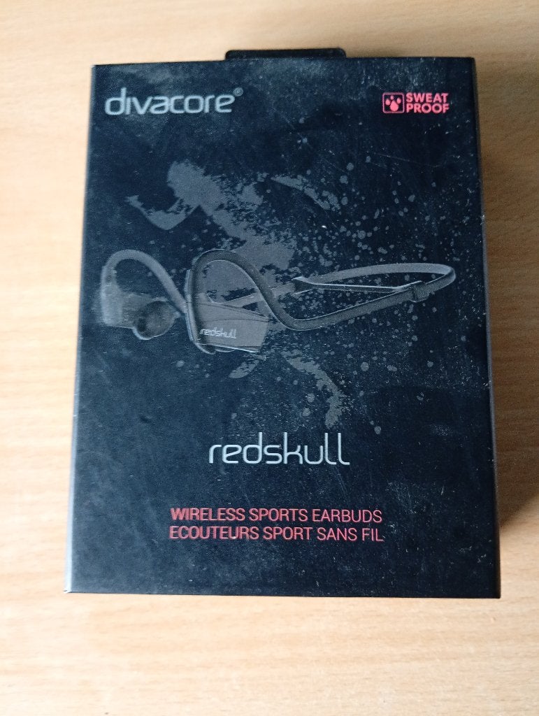 Divacore Red Skull draadloze sport oortjes, Audio, Tv en Foto, Hoofdtelefoons, Ophalen, Nieuw, Zwart