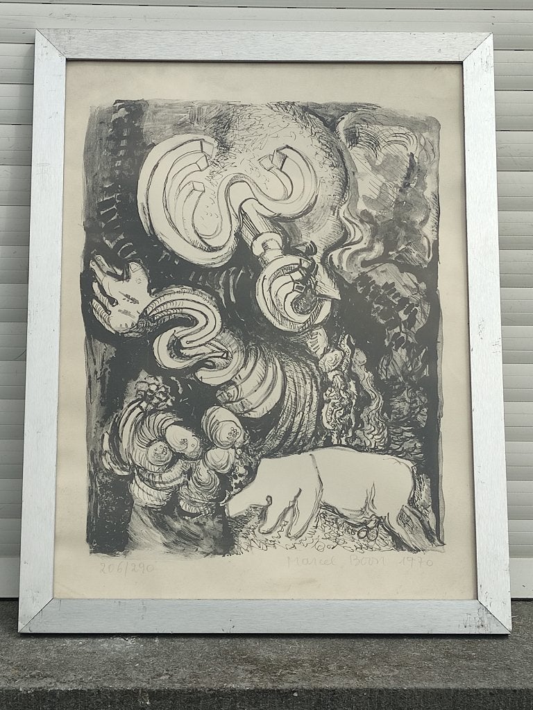 Lithographie signe Marcel boon, Antiek en Kunst, Kunst | Litho's en Zeefdrukken, Ophalen of Verzenden