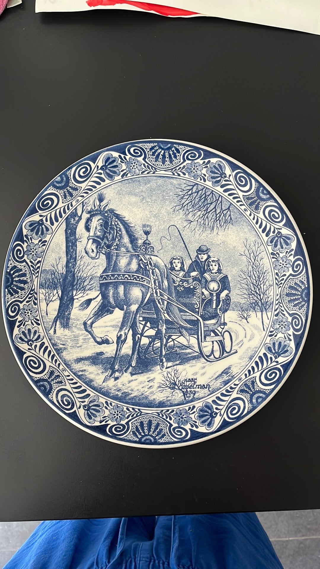 Delfts blauw muurbord Chemkefa, Antiek en Kunst, Ophalen