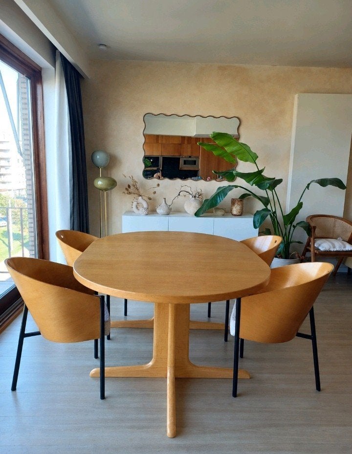 Superbes chaises Philippe Starck avec table vintage., Enlèvement, Bois, Vintage, Quatre