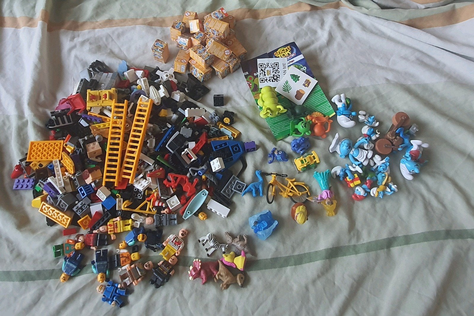 lot speelgoed smurfen kinder surprise bouwstenen minifiguur, Ophalen