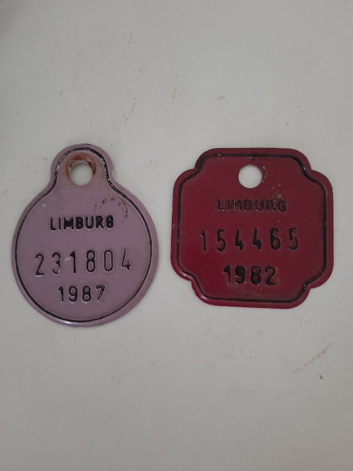 Retro fietsplaatjes 1987 en 1982 Limburg, Ophalen of Verzenden, Overige typen