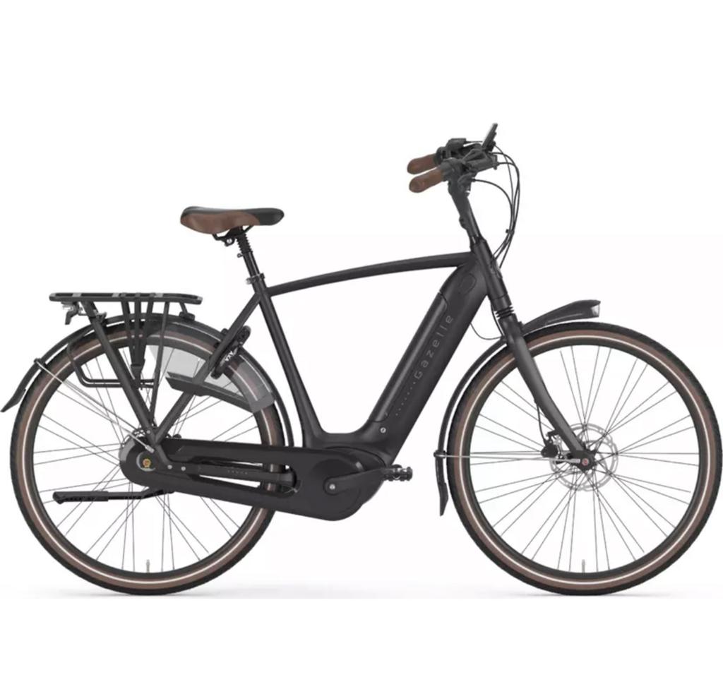 Gazelle GRENOBLE C8 HMB H57 ZWART MAT 400WH, Vélos & Vélomoteurs, Enlèvement, Comme neuf, Gazelle