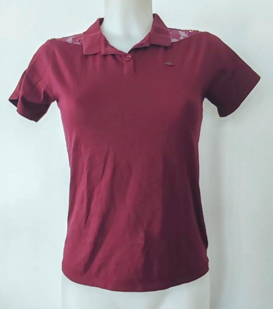 KAPORAL Polo Bordeaux Dentelle & Paillettes S /16 an, Enlèvement ou Envoi, Manches courtes