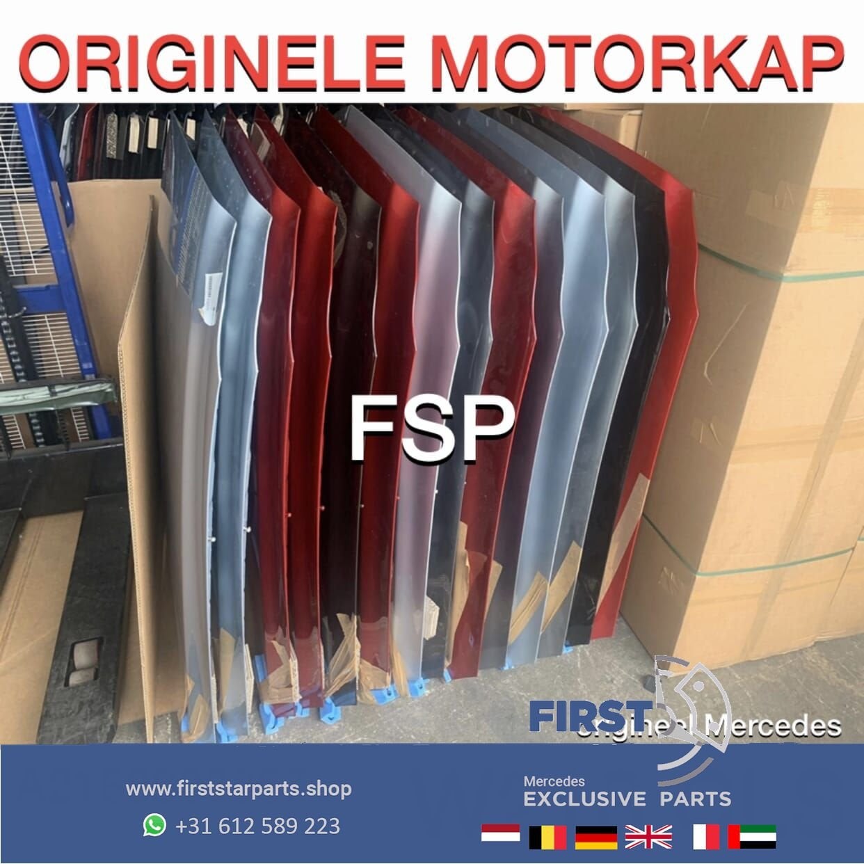 A2188800057 W218 X218 CLS MOTORKAP ORIGINEEL 2011-2017