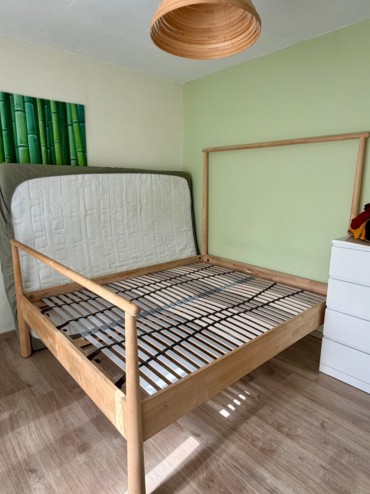 Ikea bed 160x200 frame + lattenbodem, Huis en Inrichting, Slaapkamer | Bedden, Ophalen, Zo goed als nieuw, Hout