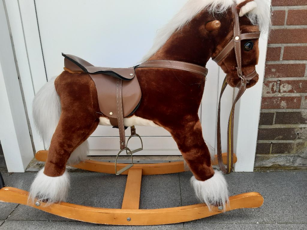 Houten -- Vintage -- schommelpaard -- hobbelpaard, Ophalen, Zo goed als nieuw