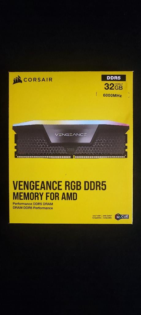 [NIEUW] Corsair Vengeance RGB 32 GB 6000 MHz CAS 30 Kit, 32 GB, Nieuw, Ophalen of Verzenden, Desktop