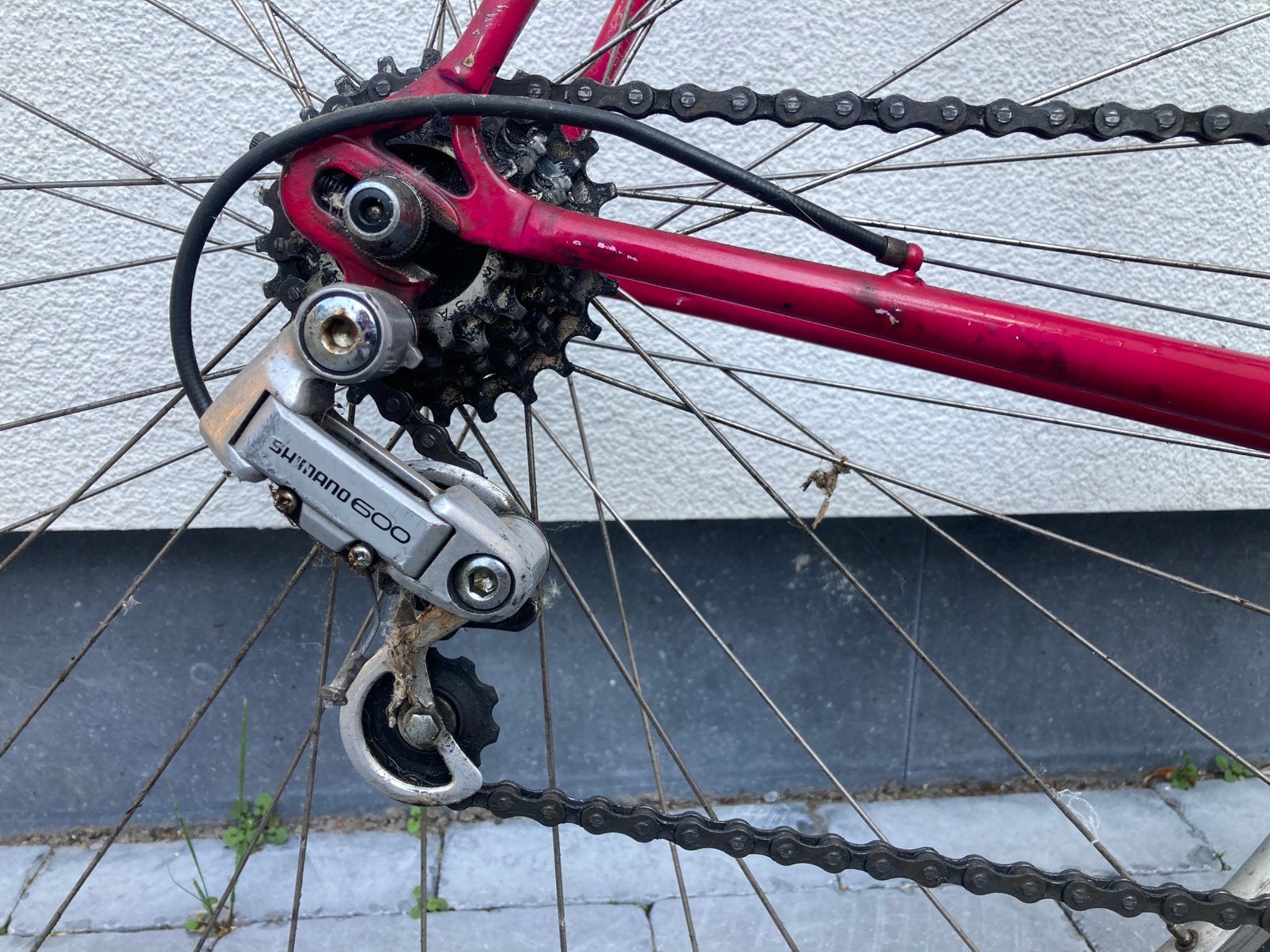 Racefiets vintage wit, Fietsen en Brommers, Minder dan 10 versnellingen, Gebruikt, 26 inch, Velgrem