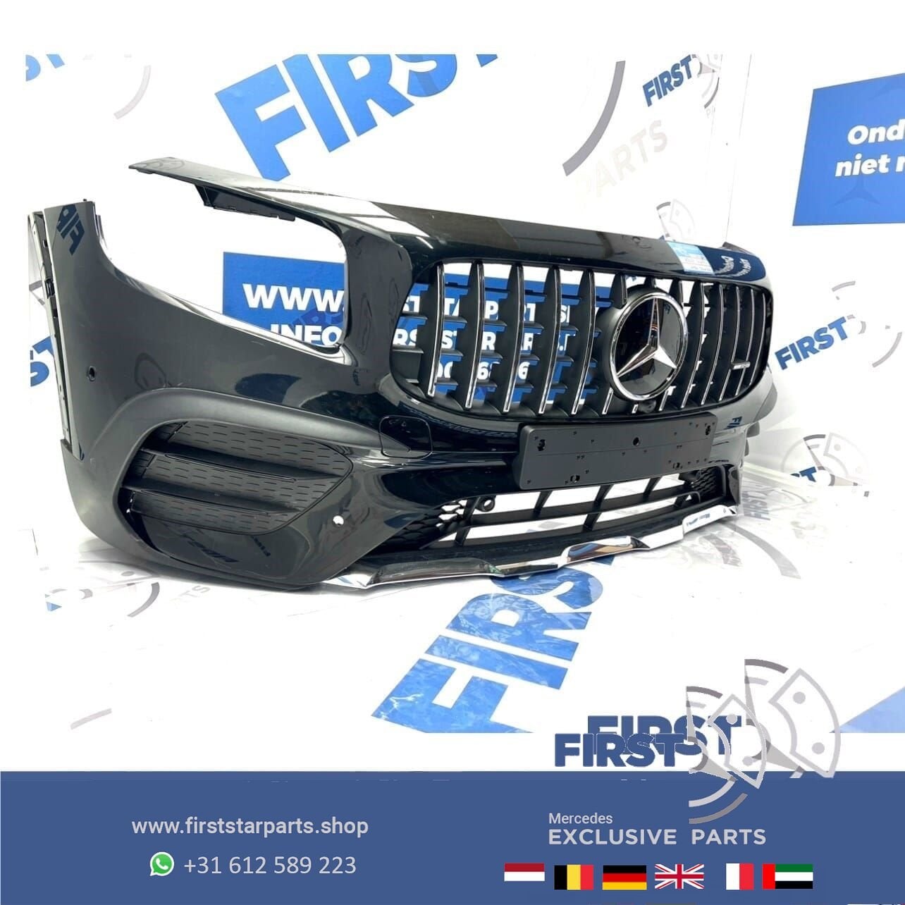 X247 GLB 35 AMG VOORBUMPER W247 GLB35 BUMPER + GT GRIL 247 O, Gebruikt, -, Voor, Ophalen of Verzenden