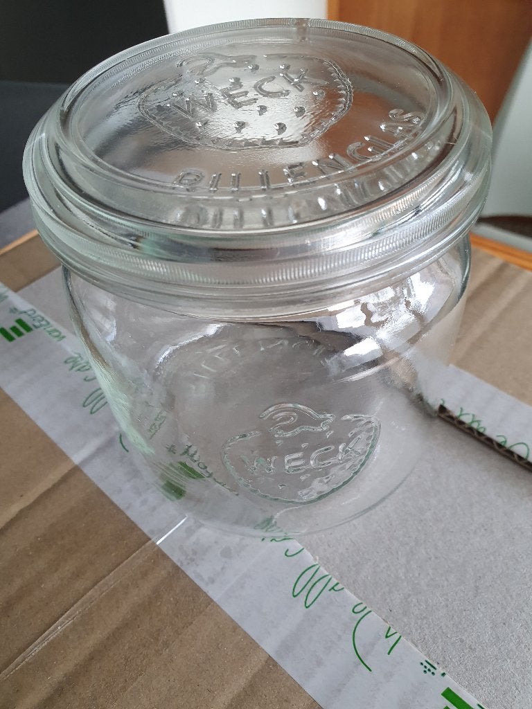 Weck steriliseer bokalen 750ml, Maison & Meubles, Avec couvercle, Enlèvement