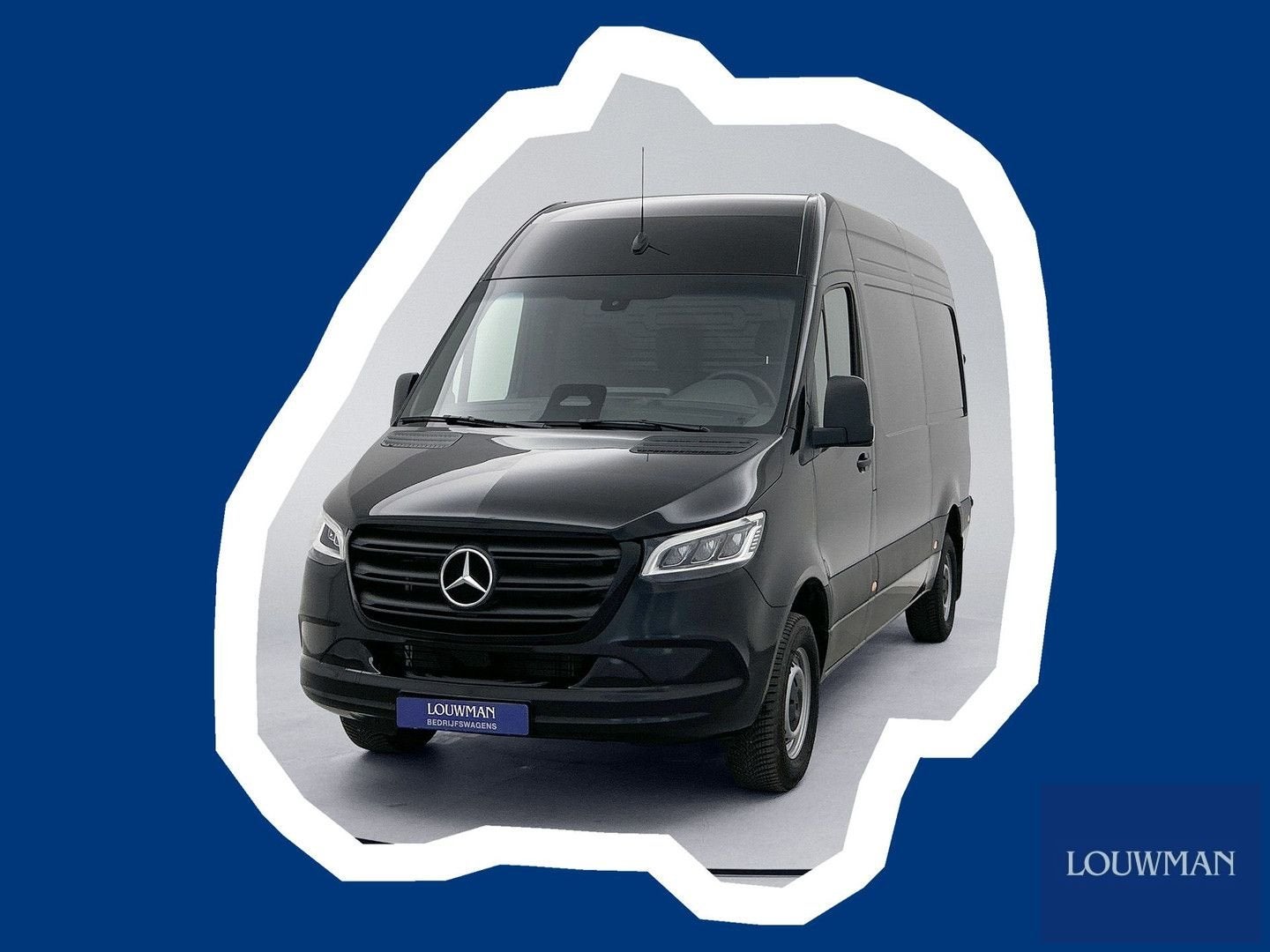 Mercedes-Benz Sprinter 317 1.9 CDI L2H2 Pro Led 3500KG trekg, Automaat, Zwart, Bedrijf, Diesel