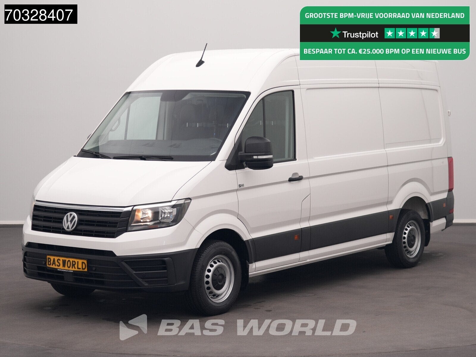 Volkswagen Crafter 140pk L3H3 Navi Airco Cruise Parkeersenso, Auto's, Stof, Gebruikt, Euro 6, Volkswagen