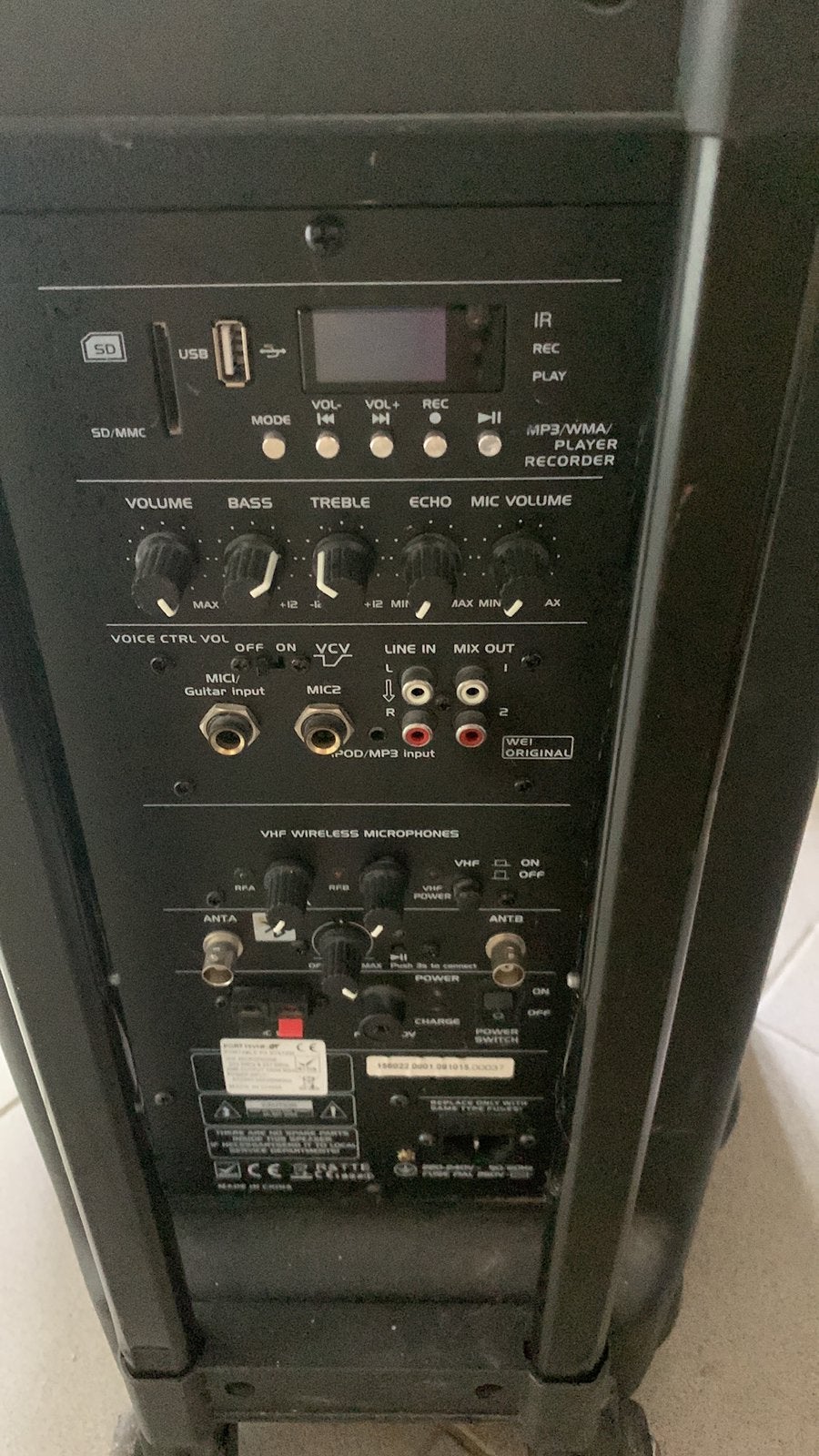 Bafle + machine à fumée, TV, Hi-fi & Vidéo, Enlèvement, Comme neuf