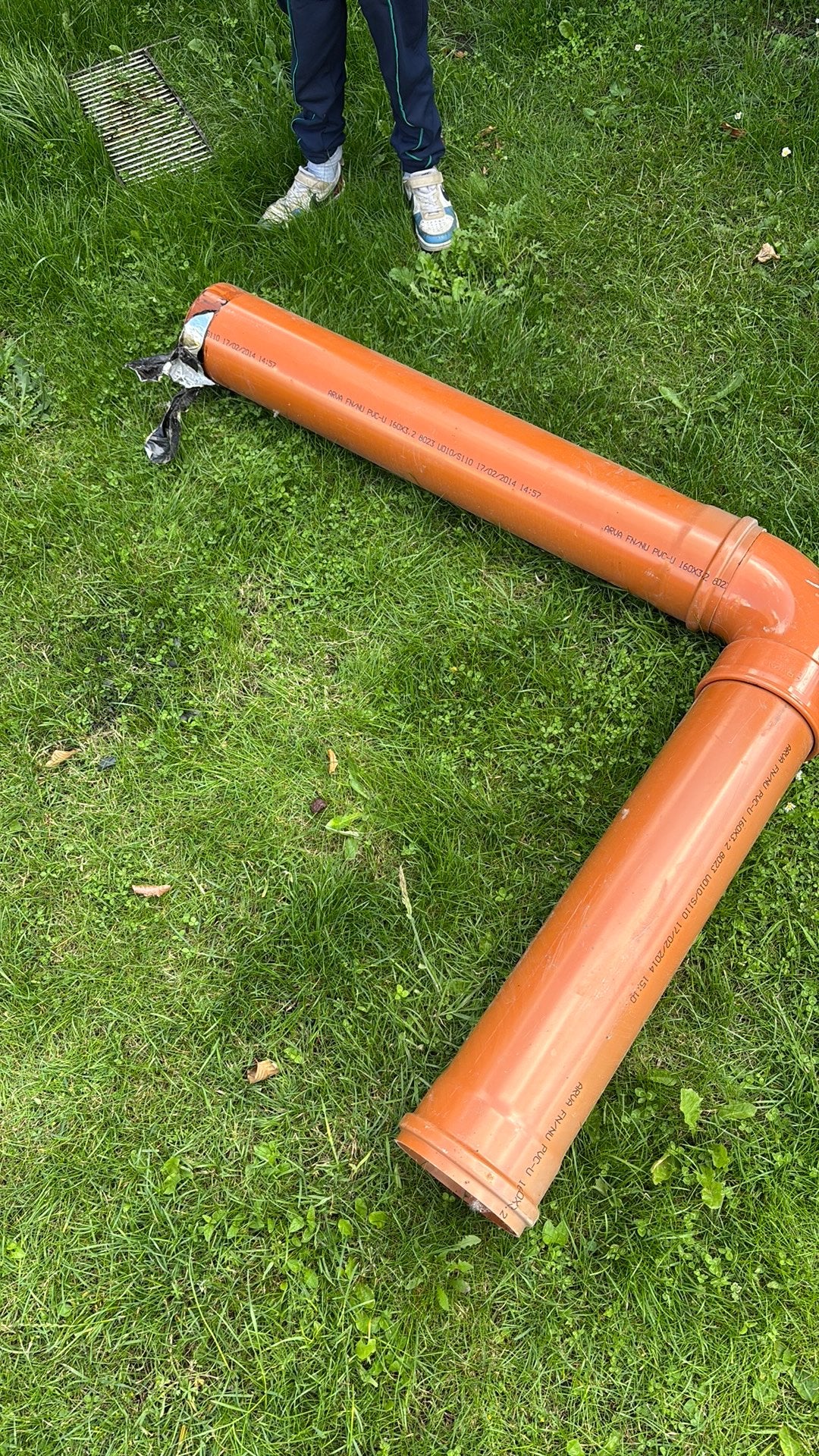 Stuk afvoerbuis diameter 160 mm, Ophalen, Gebruikt, Overige typen, PVC