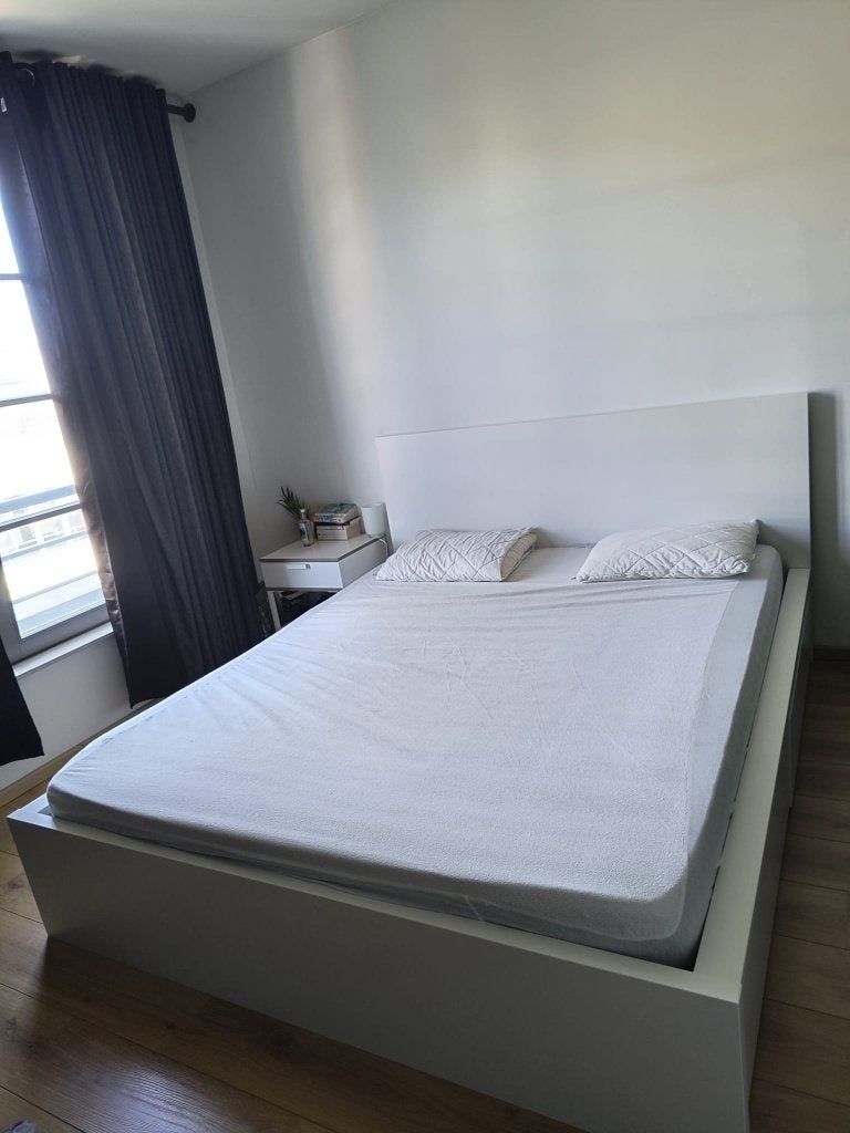 Ensemble chambre à coucher complet – IKEA MALM 160x200, Enlèvement, Utilisé, 200 cm, Deux personnes
