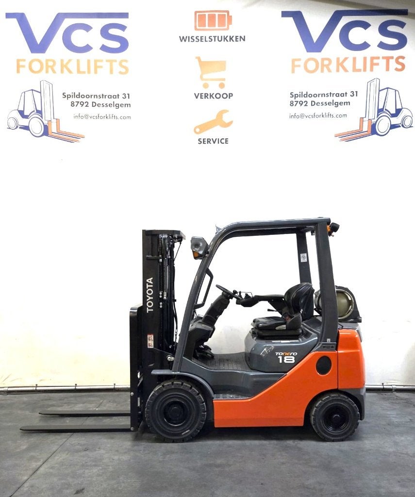 TOYOTA HEFTRUCK 1.8TON 2020 TRIPLEX 4750MM + GARANTIE, Heftruck, Toyota, 1000 tot 2000 kg, Ophalen