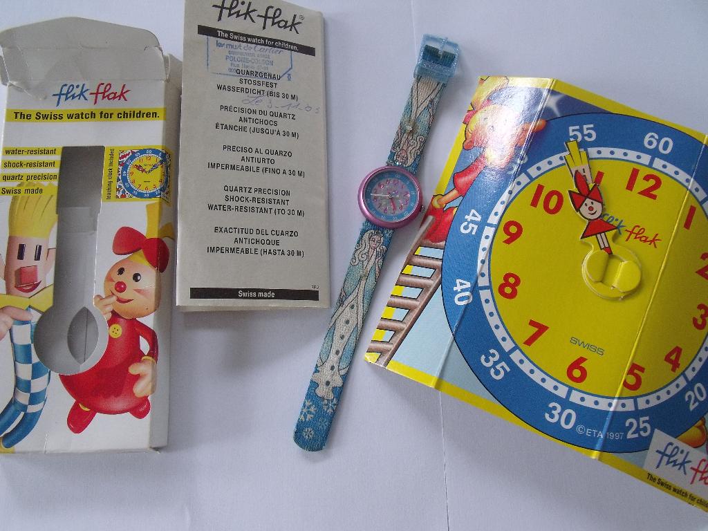 montre flik flak vintage Winter Princess, Handtassen en Accessoires, Horloges | Kinderen, Ophalen, Gebruikt, Meisje