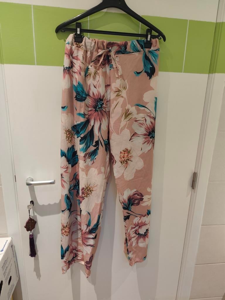 Agréable pantalon large léger Taille élastique M. Terra di S, Taille 38/40 (M), Comme neuf, Longs, Terra di Siena