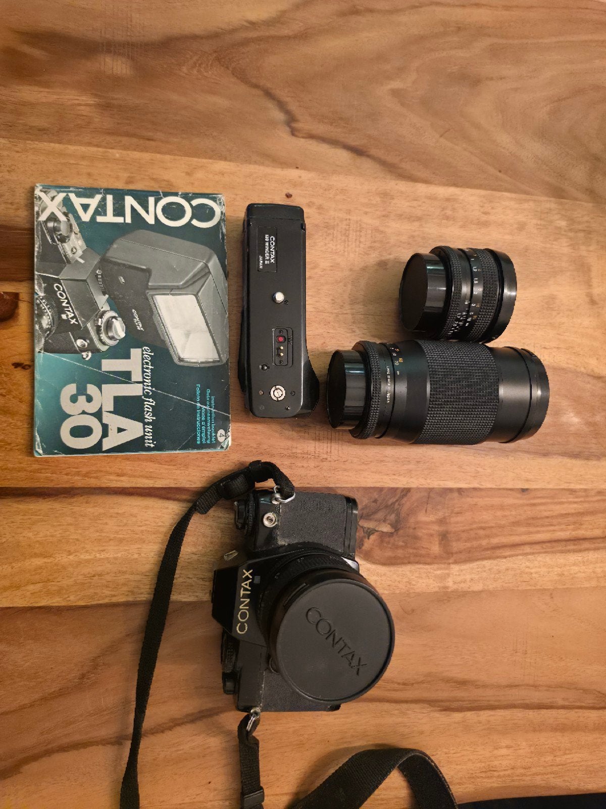 Ensemble Contax 139 Quartz + 3 objectifs Carl Zeiss T* + Win, TV, Hi-fi & Vidéo, Enlèvement, Utilisé
