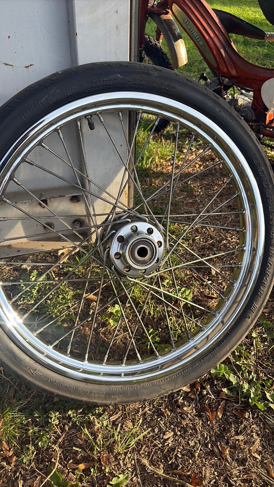 Voorwiel harley davidson 21”, Motoren, Ophalen