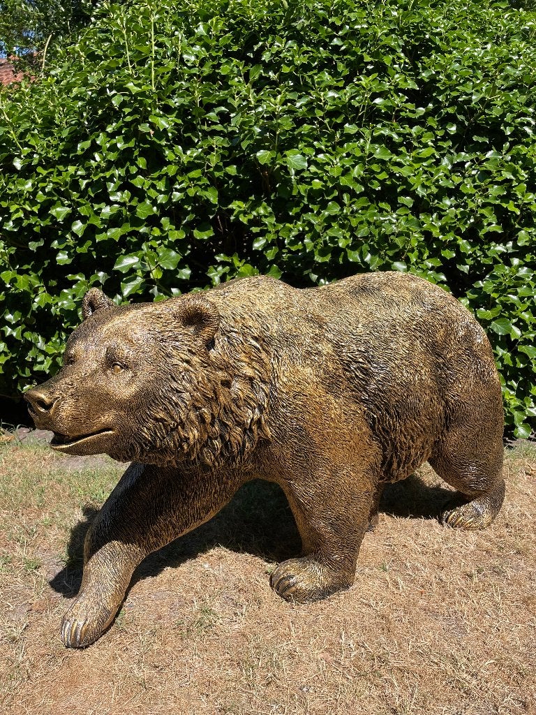 Tuinbeeld Grizzlybeer, gazon, tuin 110 cm, Tuin en Terras, Tuinbeelden, Ophalen, Nieuw, Kunststof, Dierenbeeld