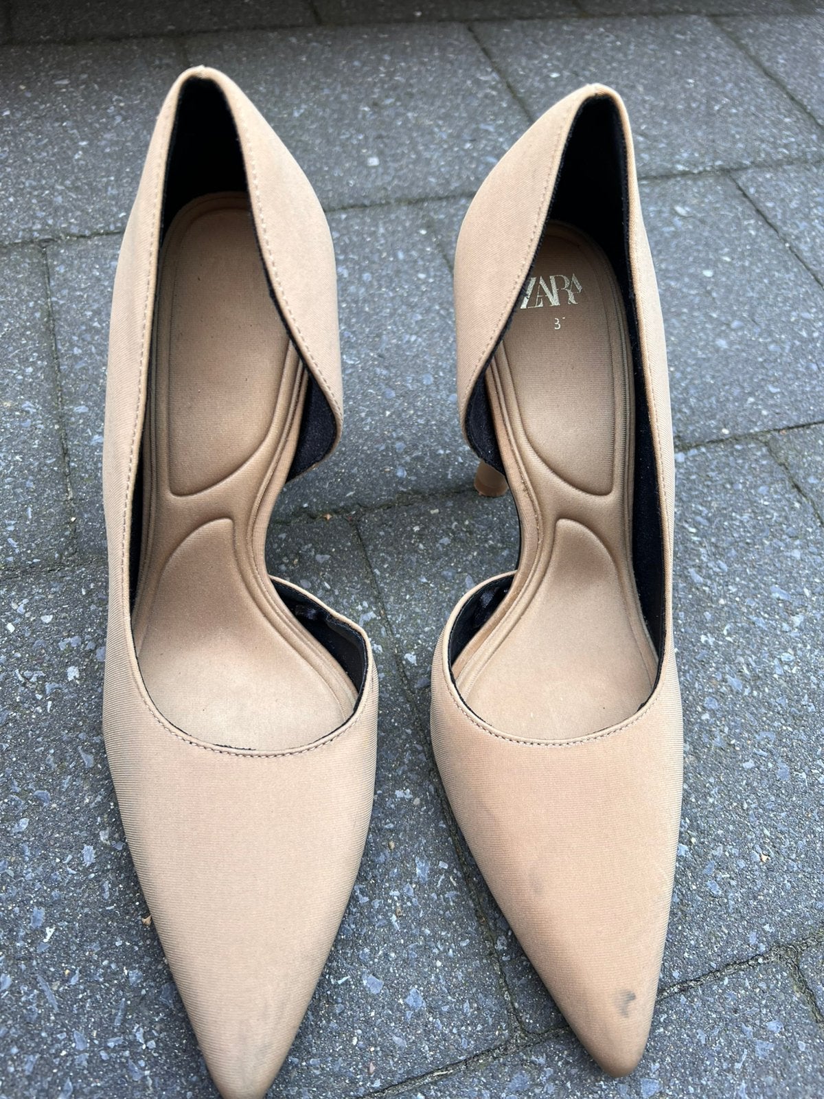 ZARA hakken beige bruin, Ophalen of Verzenden, Zo goed als nieuw, Bruin