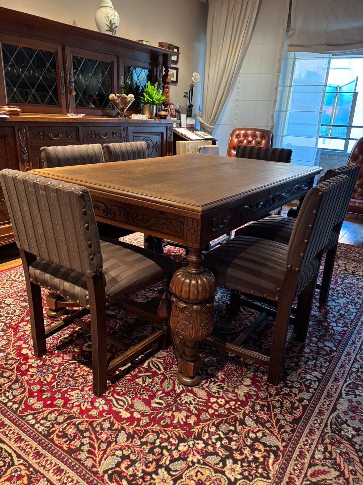 Table et chaises en chêne massif, Maison & Meubles, Enlèvement, Utilisé, 4 à 6 chaises