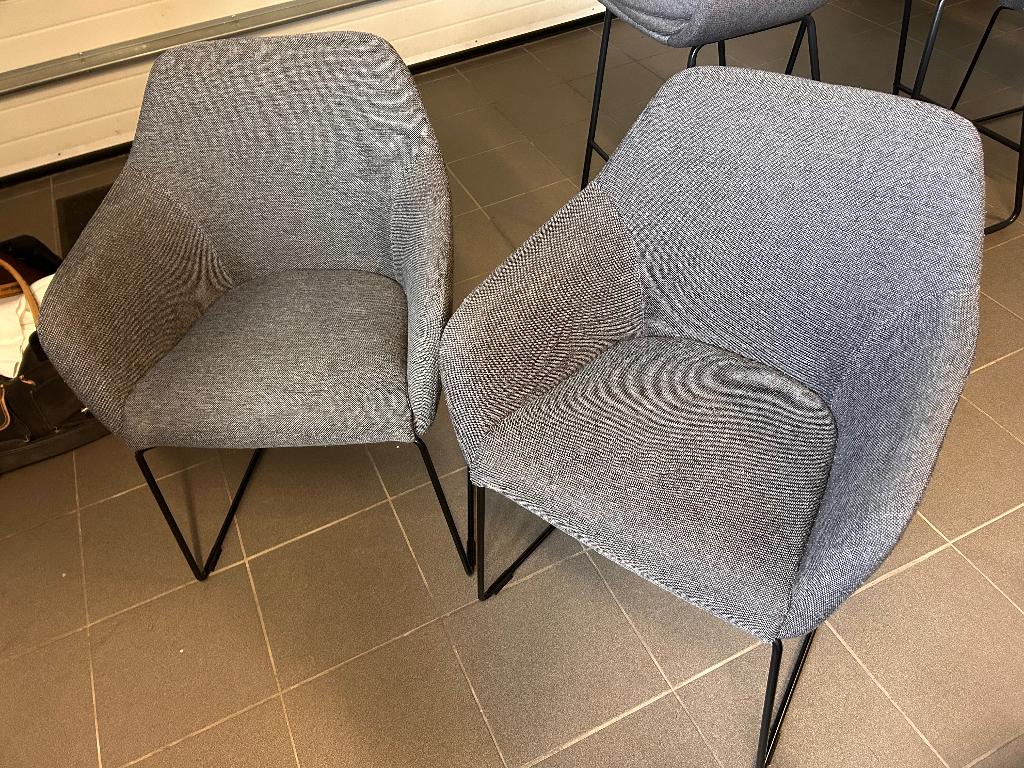 Vier eetkamerstoelen, Ophalen, Gebruikt, Stof, Vier